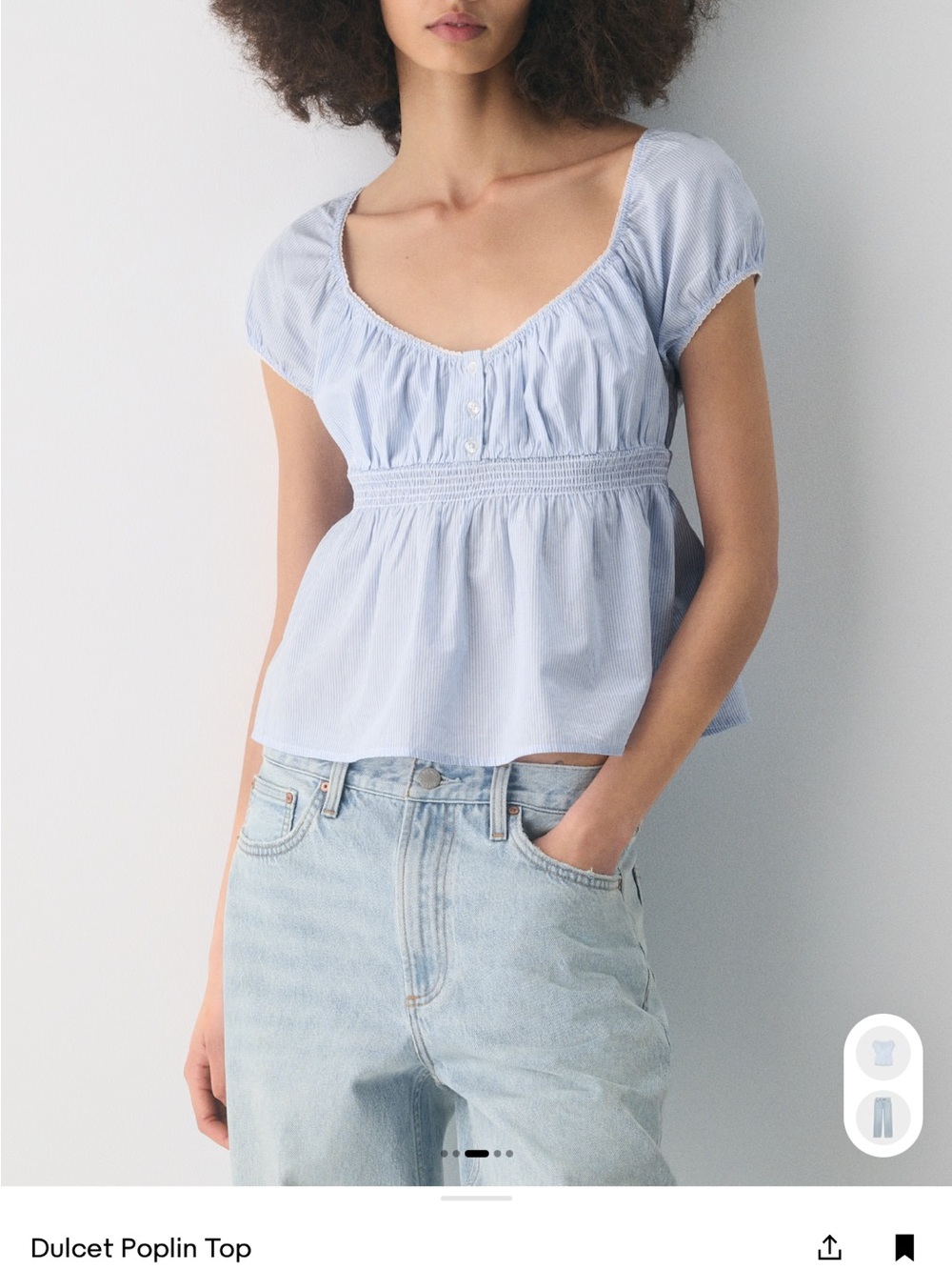 Aritzia Sunday Best Dulcet Poplin Top